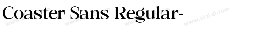 Coaster Sans Regular字体转换